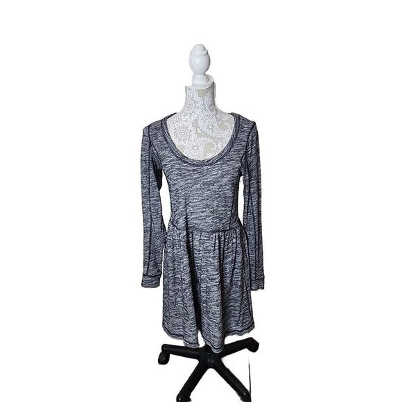 Saturday Sunday Anthropologie Dress Long Sleeve Blue Knit Mini Women's Small - Picture 1 of 9